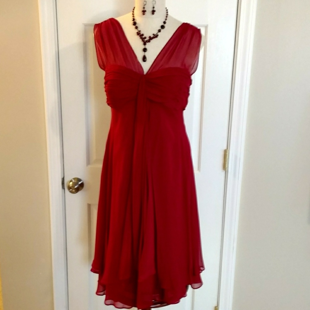Donna Ricco New York Red Dress, Size 12